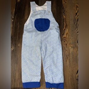 Charming Blue Patterned Kids Overalls